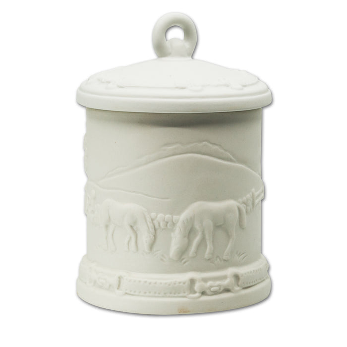 Equstrian Candle in Porcelain Jar - Gift Set