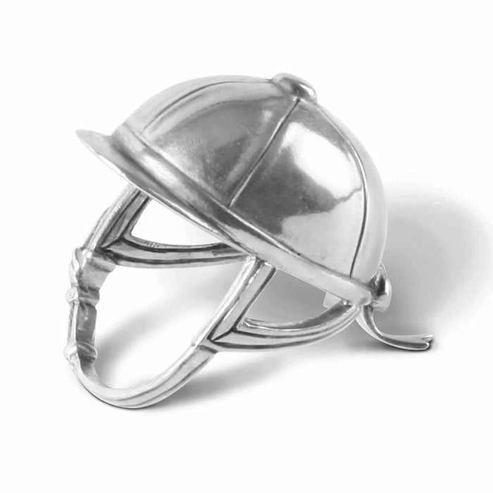 Riding Helmet Pewter Napkin Rings