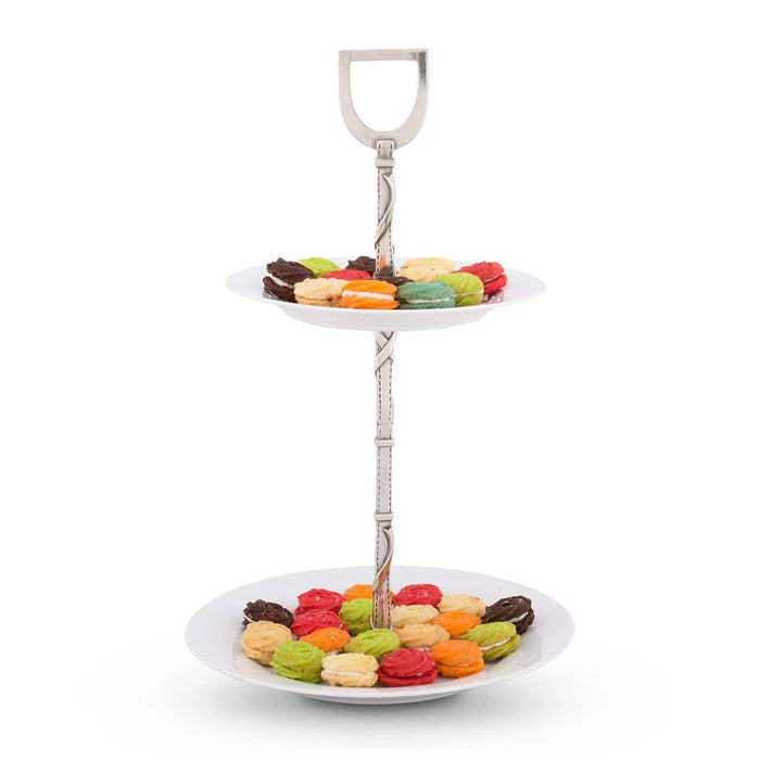 Equestrian Two-Tier Dessert Stand