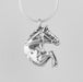 Equestrian Jumper Silver Penant - Small by Jane Heart