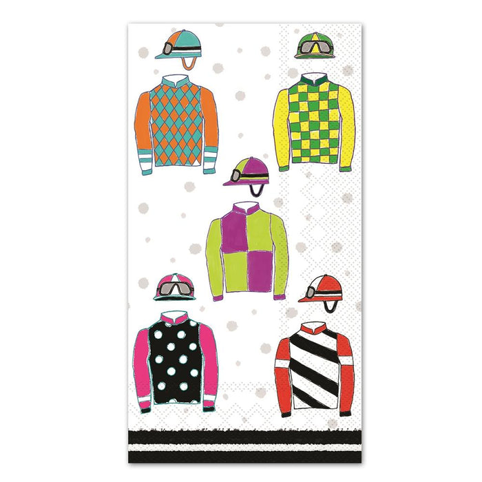 Racing Silks Paper Guest Towels - Buffet Napkins