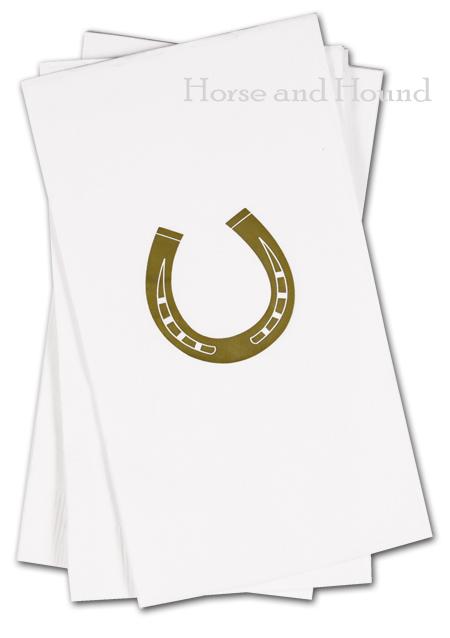 Gold Horseshoe Paper Guest Towels