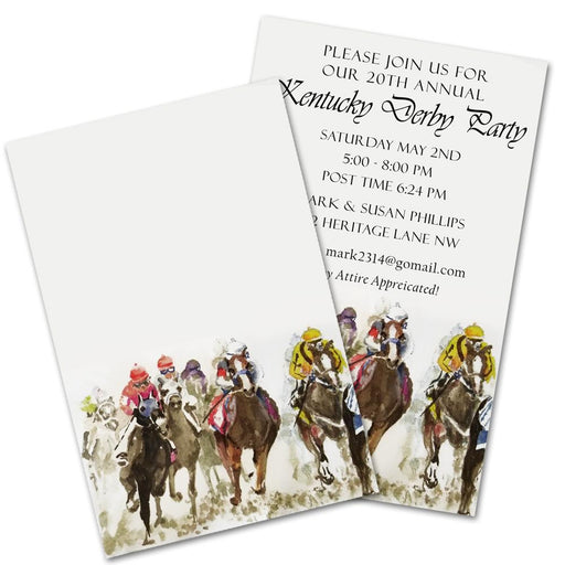 Thundering Hoofs Horse Racing Party Invitation