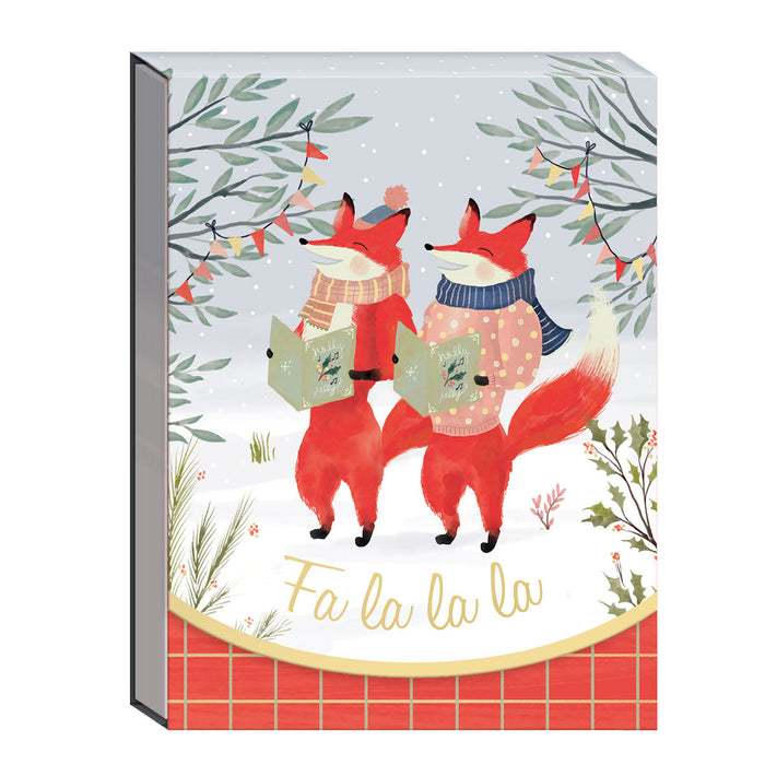 Caroling Foxes Notepad