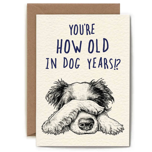 You're How Old in Dog Years? Funny Dog Birthday Card 