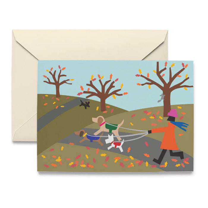 Dog Walker Note Cards by R. Nichols