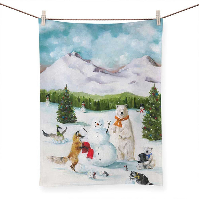 Fox & Friends Winter Wonderland Cotton Tea Towel