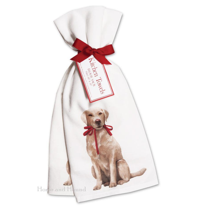 Yellow Labrador Kitchen Towels - Set of 2