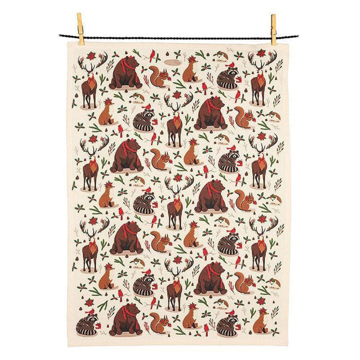 Winter Wildlife Cotton Kitchen Towel