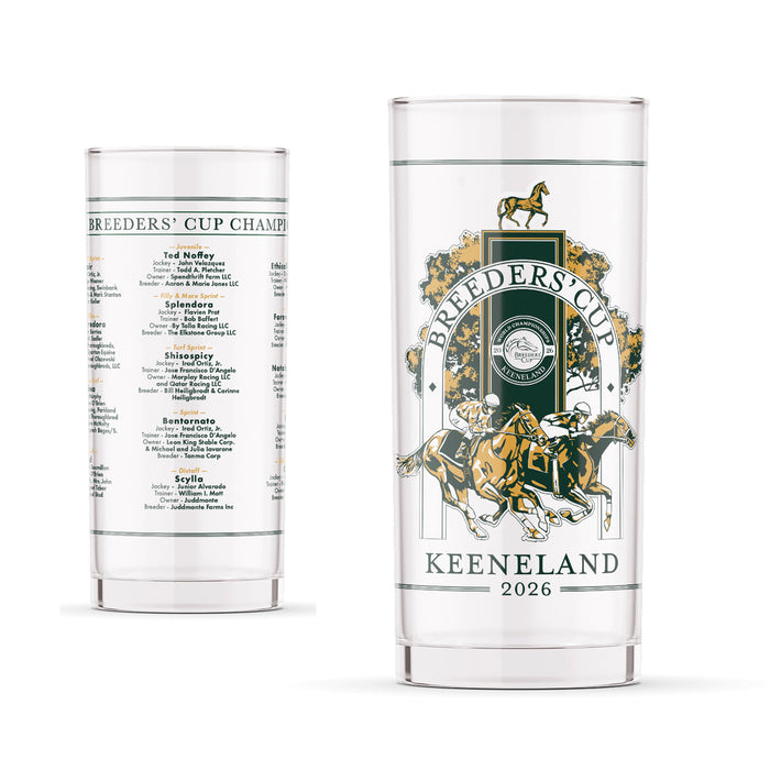 2026 Breeder's Cup Official Winners Glass - Green