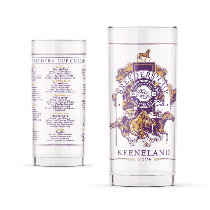 2026 Breeder's Cup Official Winners Glass - Purple