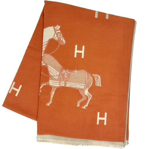 Hyde Park Equestrian Scarf - Terracotta Orange