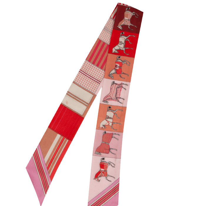 Horse Parade Silk Twilly - Pink & Raspberry