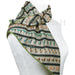 Equestrian Wool & Silk Scarf - Blanketed Horses Dark Olive