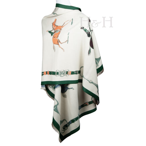 Equestrian Wrap - Show Jumpers - Green & Cream