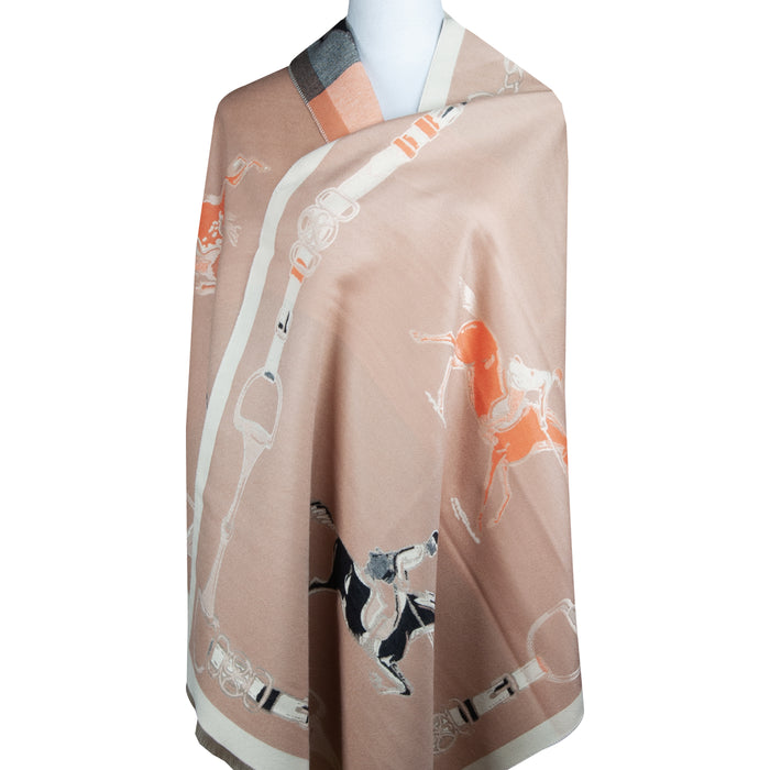 Equestrian Fashion Wrap - Show Jumpers - Taupe & Tan
