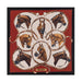 Bridled Horses Equestrian Silk Scarf by Julie Wear - Brick Red