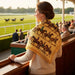Post Parade Horse Racing Silk Scarf by Julie Wear - Yellow