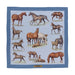 Bluegrass Equestrian Silk Scarf by Julie Wear - Blue