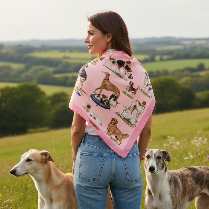 Best of Show Italian Silk Scarf by Julie Wear - Pink