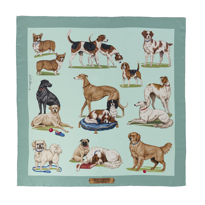 Best of Show Silk Scarf by Julie Wear - Aqua