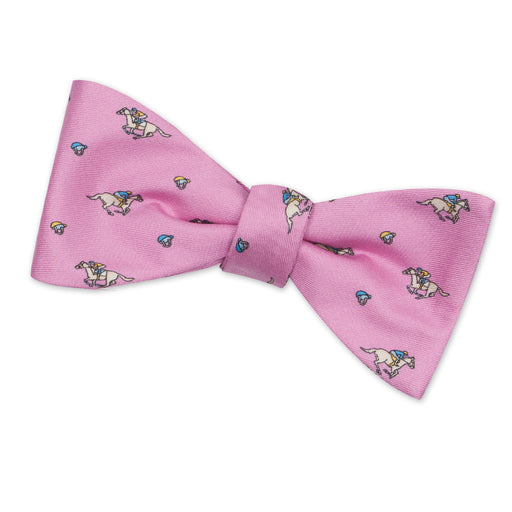 Derby Day Italian Silk Bowtie - Pink