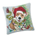 Corgi Christmas Chaos Hooked Dog Pillow
