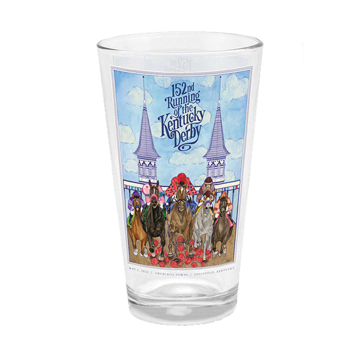 152nd Kentucky Derby Art Pint Glass