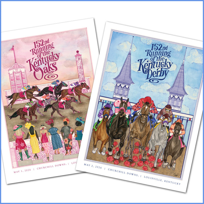 2026 Kentucky Derby & Oaks Posters Set - 152nd Kentucky Derby Official Art