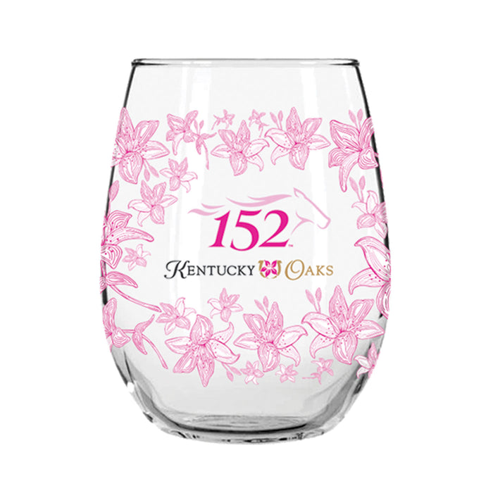 152nd Kentucky Oaks Stemless Wine Glass