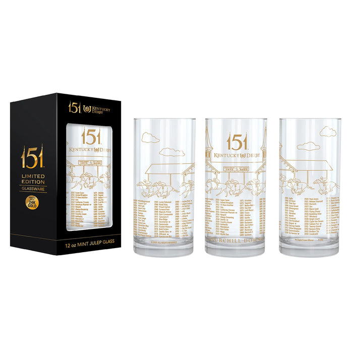 151st Kentucky Derby Limited Edition 24K Gold Mint Julep Glass