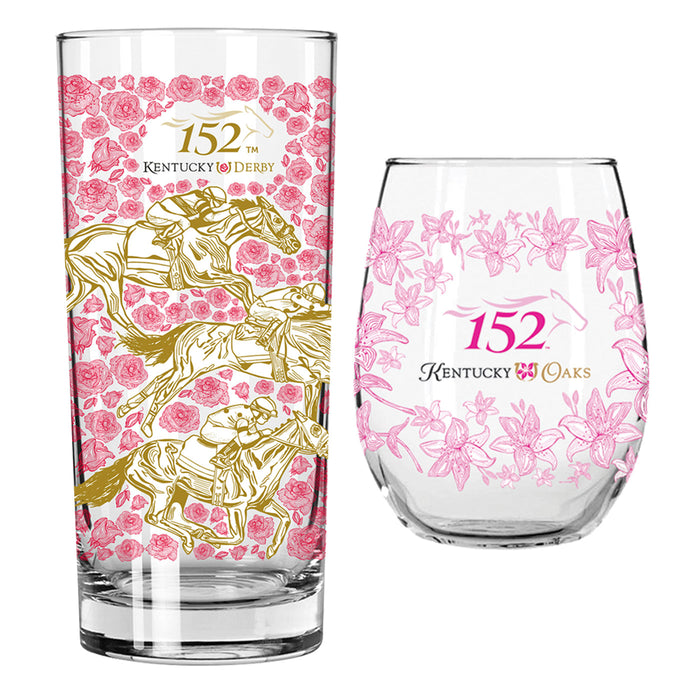 2026 Official 152nd Kentucky Derby & Oaks Glasses - Set