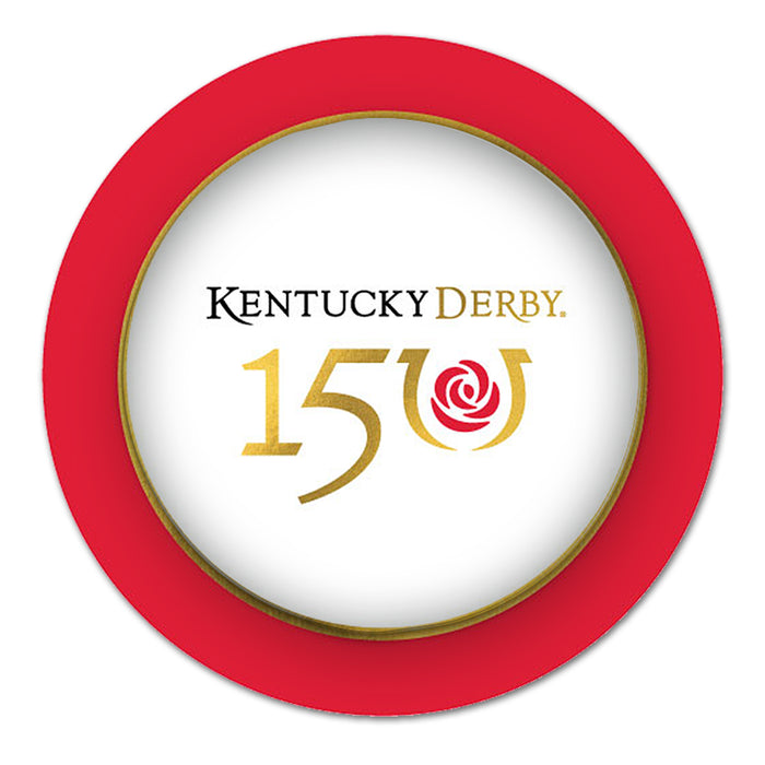 150th Kentucky Derby Paper Plates 9" Gold Foil - Pkg/8