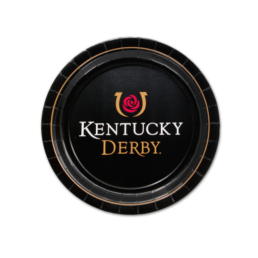 Kentucky Derby Rose Icon Paper Plates 7" Dia - Pkg 8