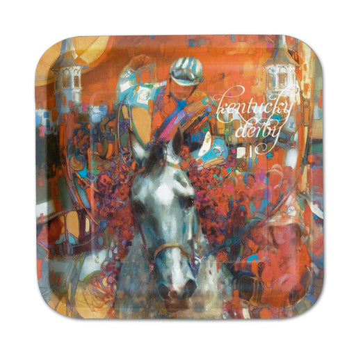 Kentucky Derby Flair Paper Plates 9" Square -Pkg 8