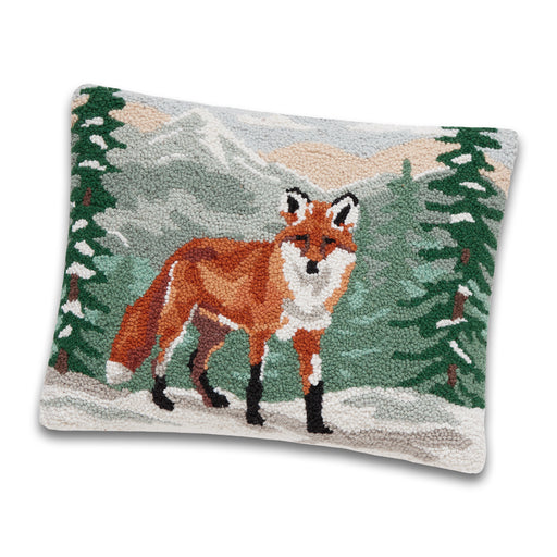 Forest Fox Hooked Pillow