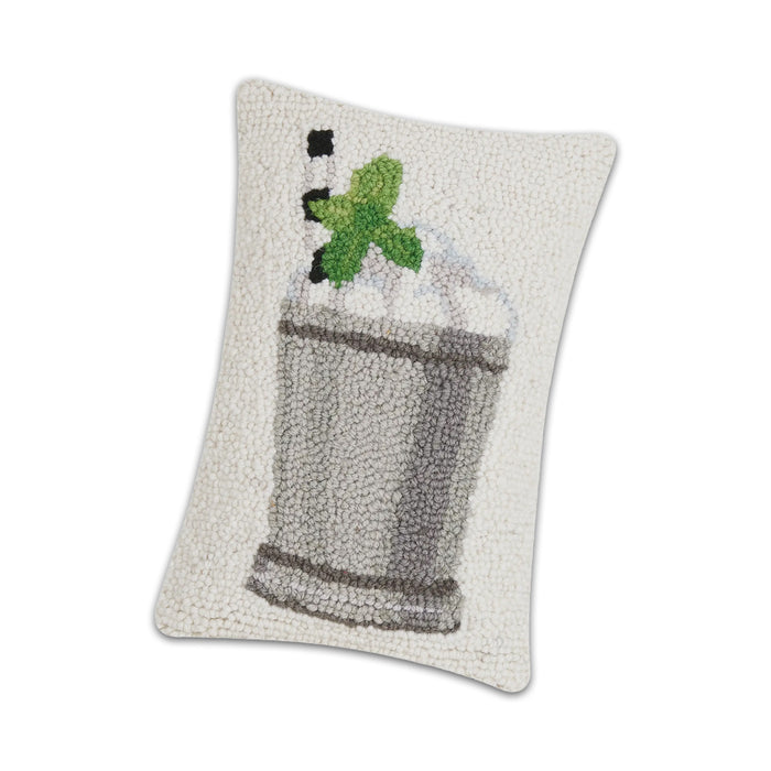 Mint Julep Hooked Accent Pillow 12" x 8"