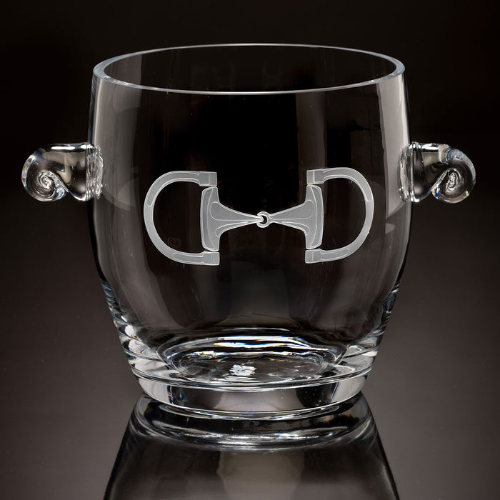 Cheval Etched Crystal Equestrian Ice Bucket by Julie Wear