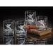 Pheasant Etched Crystal Rock Glasses (set of 4) by Julie Wear