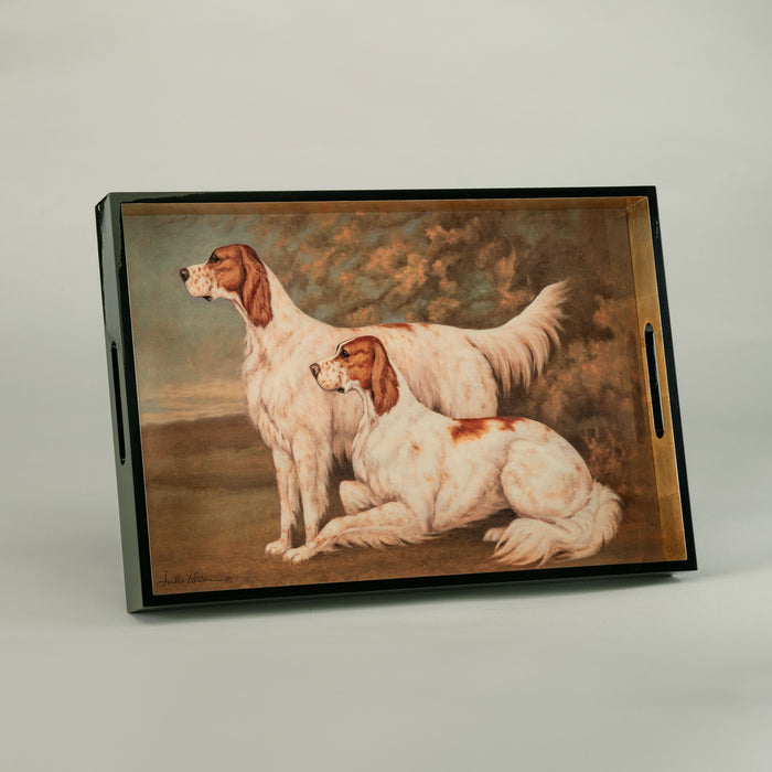 Setters Rectangular Lacquered Serving Tray by Julie Wear