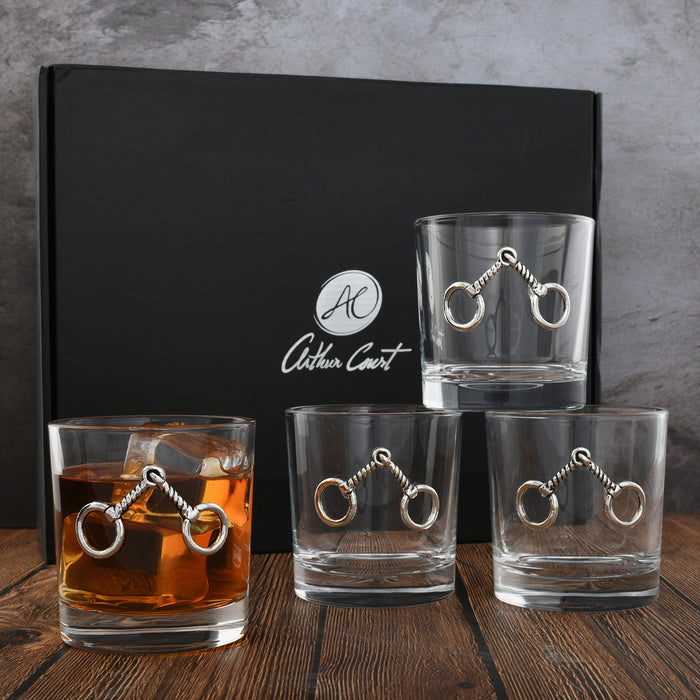 Arthur Court Snaffle Bit Bar Glasses - Set of 4