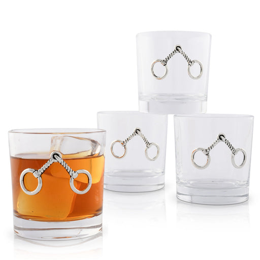 Arthur Court Snaffle Bit Bar Glasses - Set of 4