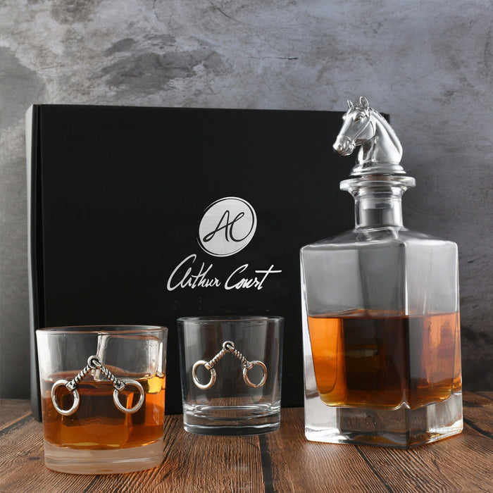 Arthur Court Equestrian Decanter Set