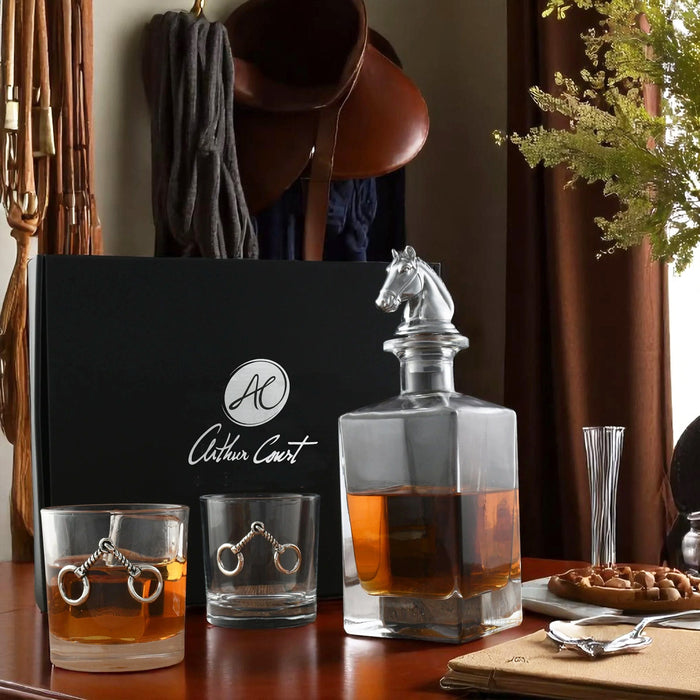 Arthur Court Equestrian Decanter Set