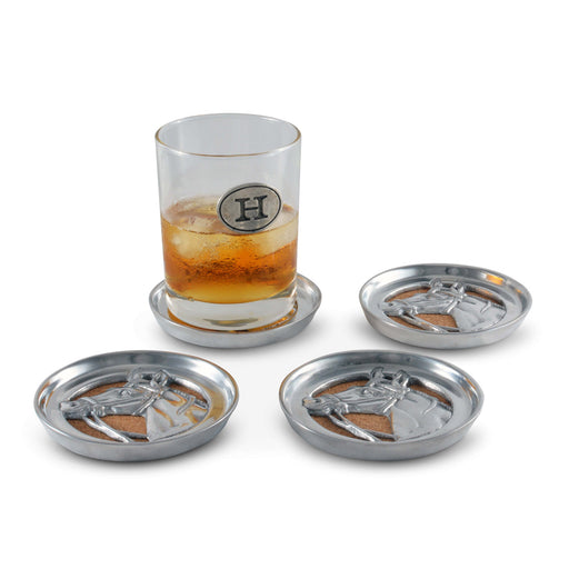 Artthur Court Equestrian Bridled Horse Coasters - Set of 4