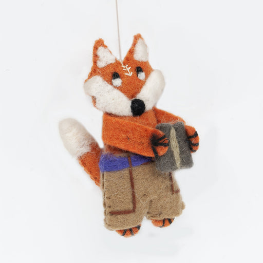 Camper Fox Wool Felt Ornament