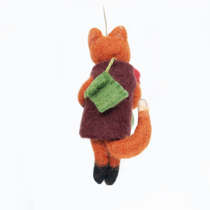 Foraging Fox Wool Felt Ornament