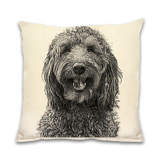 Doodle Accent Dog Pillow by Eric & Christopher