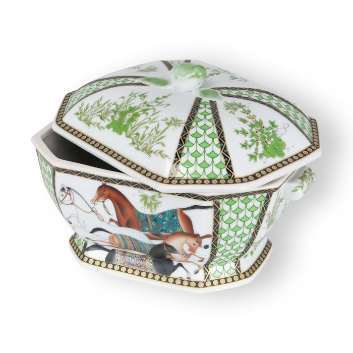 Dancing Horses Porcelain Tureen