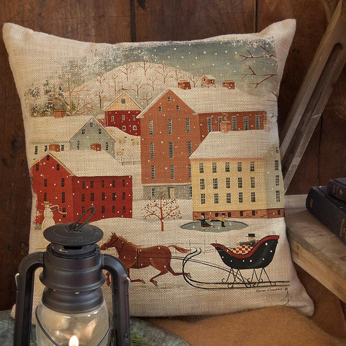 Country Sleigh Ride Accent Pillow